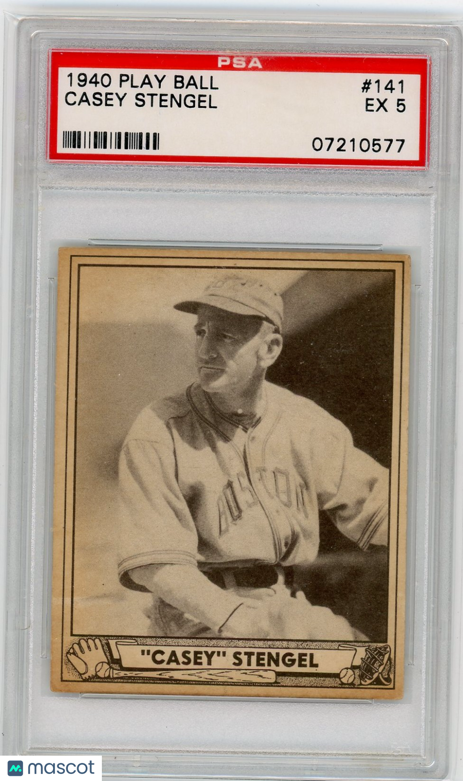 1940 Play Ball Casey Stengel #141 PSA 5