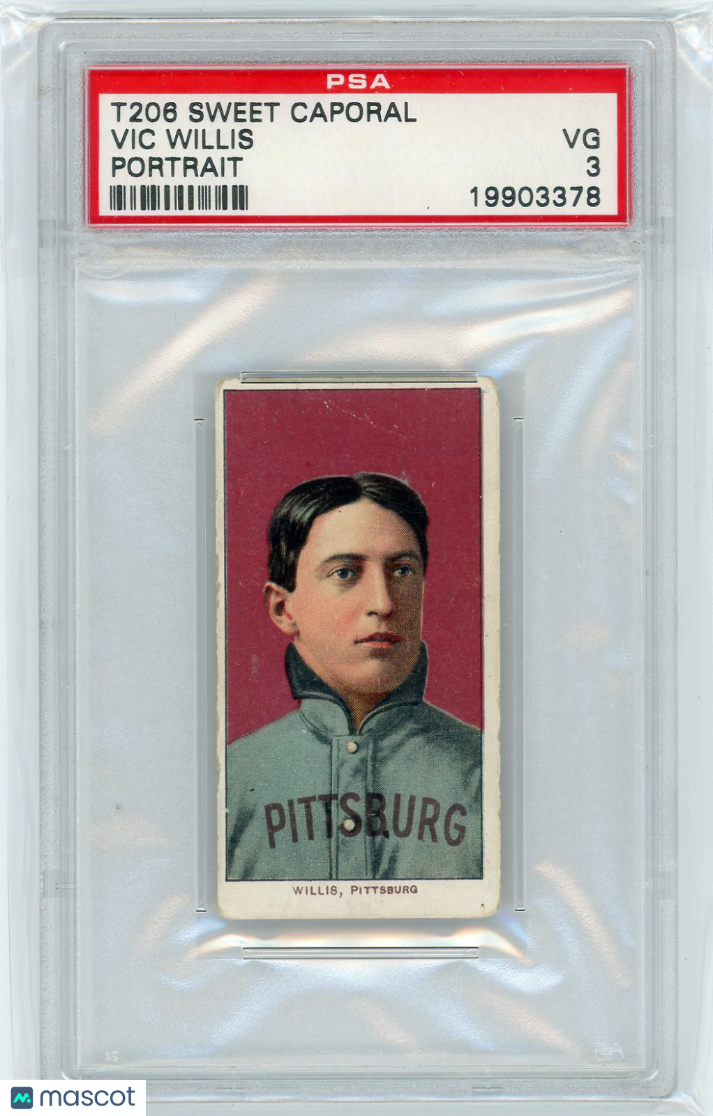1909-11 T206 Sweet Caporal Vic Willis Portrait PSA 3
