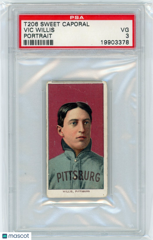1909-11 T206 Sweet Caporal Vic Willis Portrait PSA 3