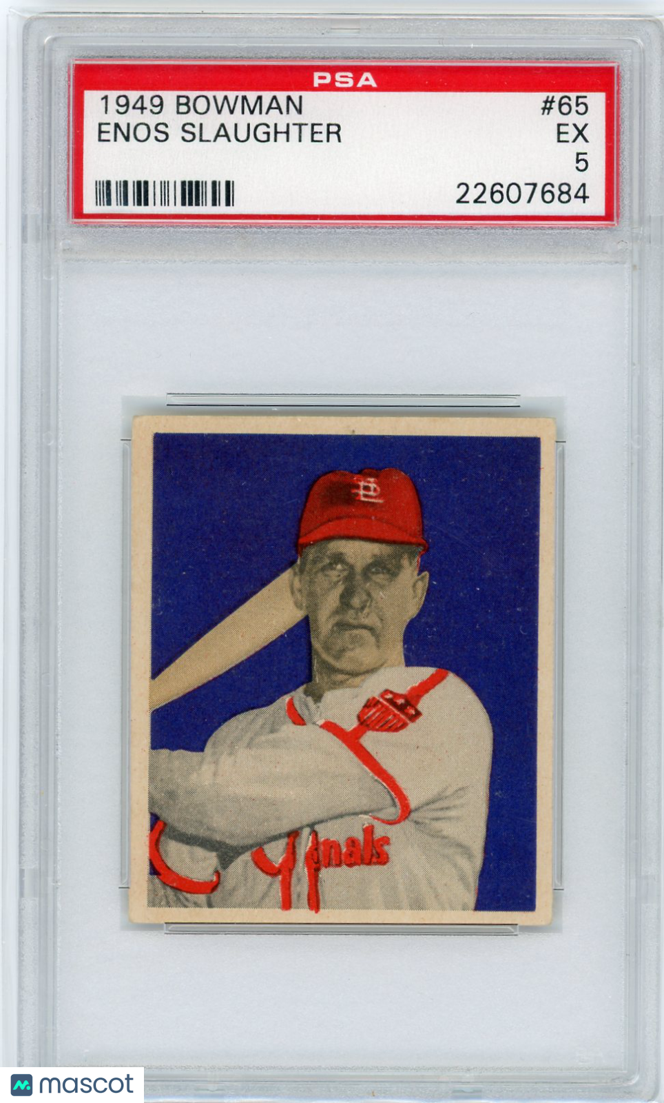 1949 Bowman Enos Slaughter #65 PSA 5