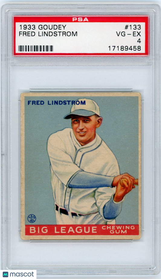 1933 Goudey Fred Lindstrom #133 PSA 4