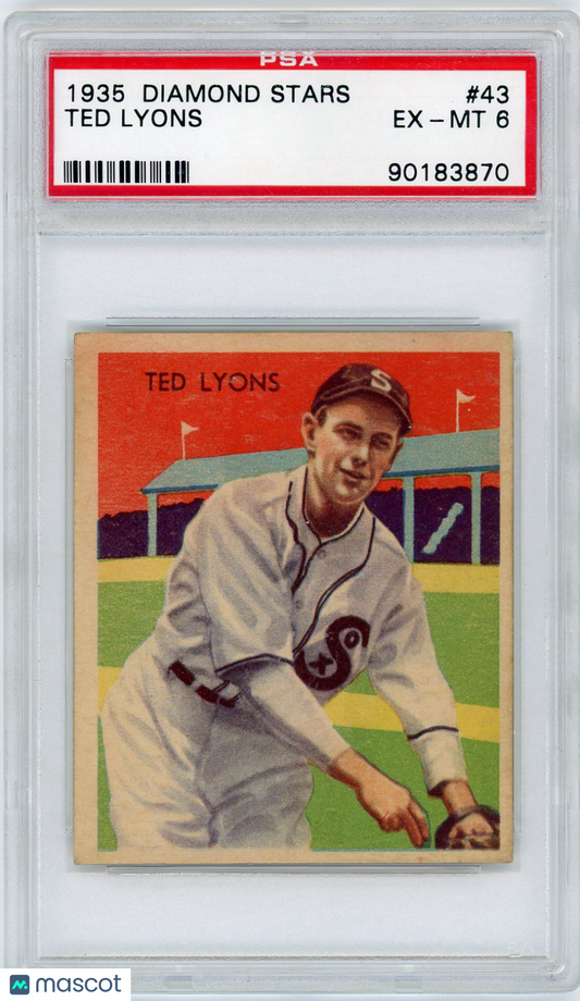 1935 Diamond Stars Ted Lyons #43 PSA 6