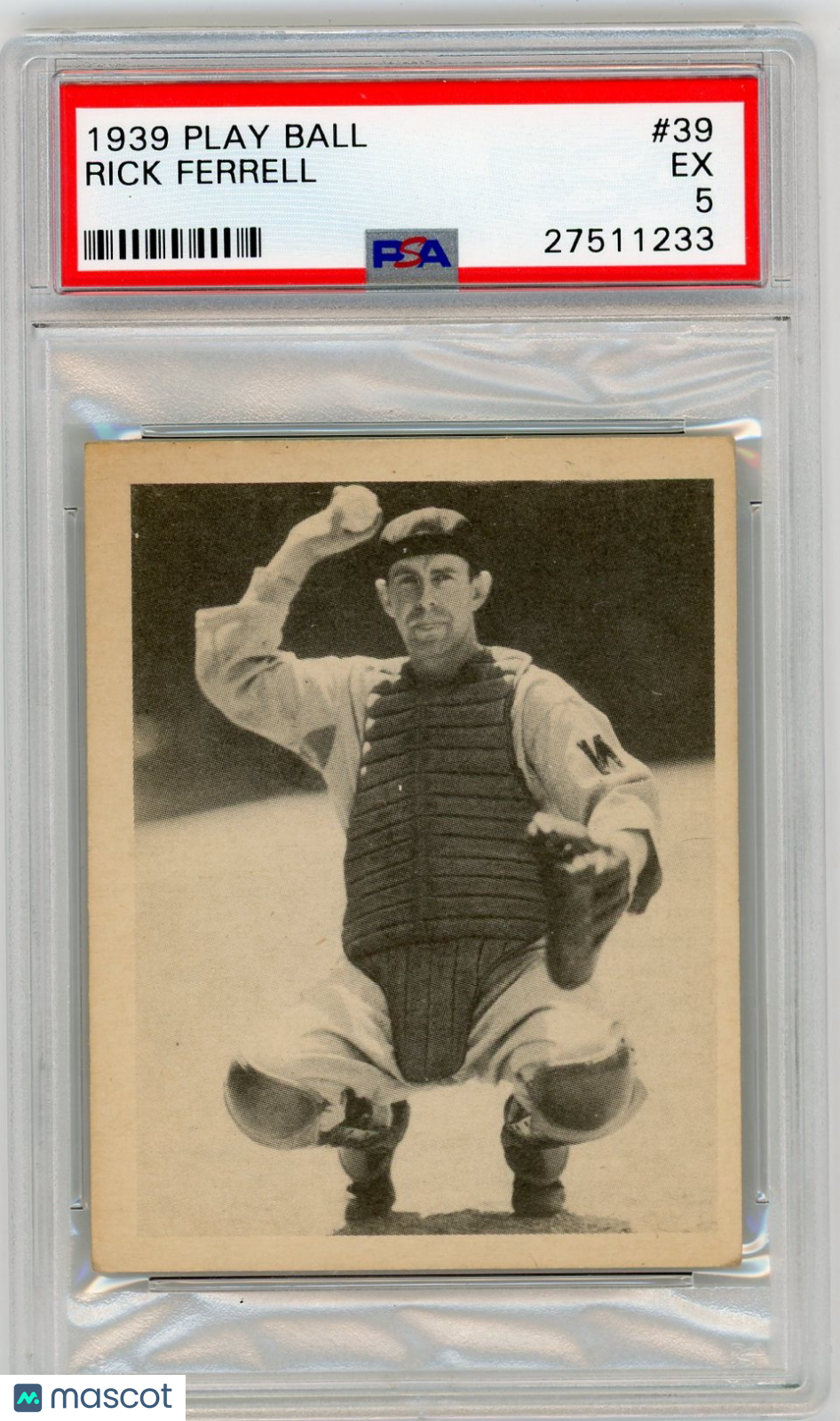1939 Play Ball Rick Ferrell #39 PSA 5