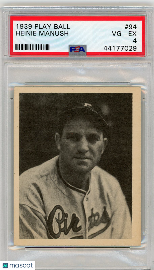 1939 Play Ball Heinie Manush #94 PSA 4