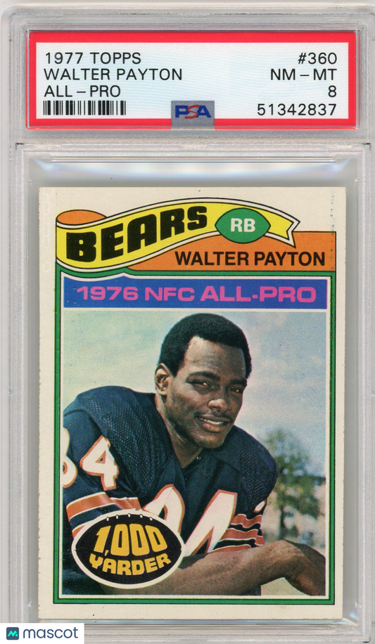 1977 Topps Walter Payton #360 All Pro PSA 8