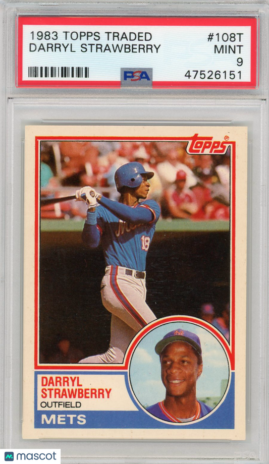 1983 Topps Traded Darryl Strawberry #108T PSA 9