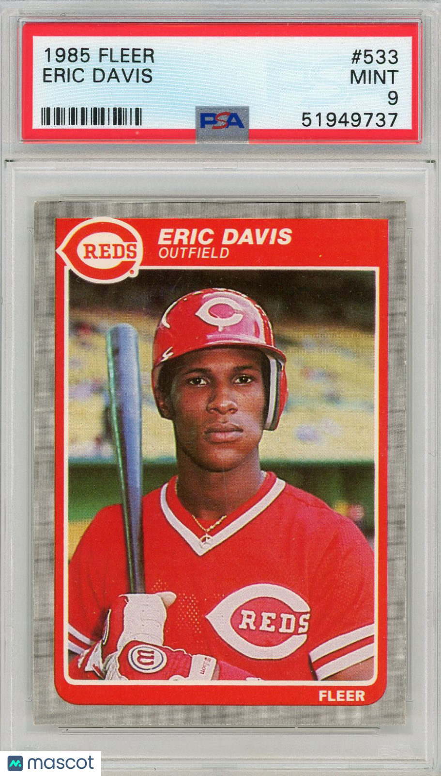 1985 Fleer Eric Davis #533 PSA 9