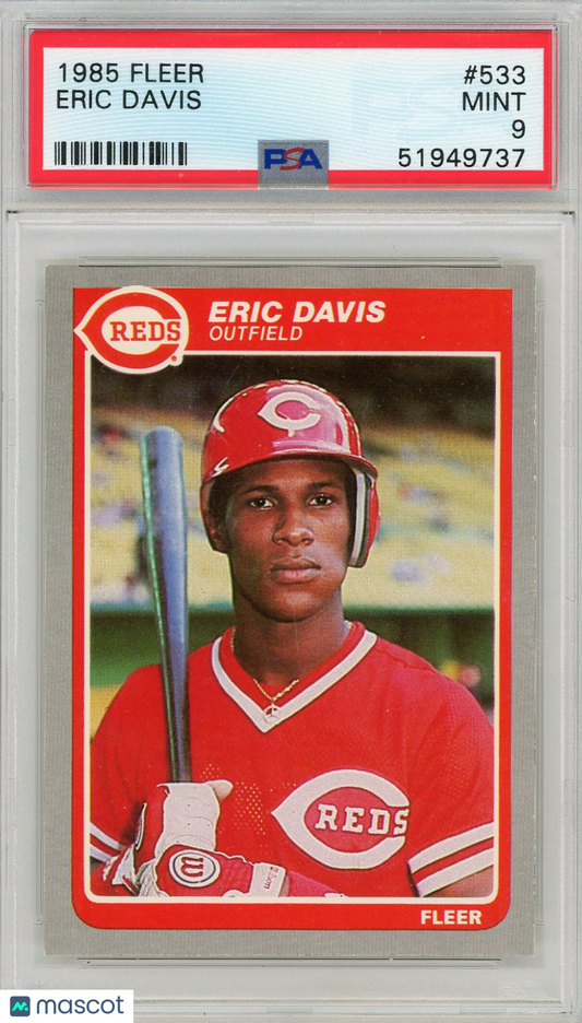 1985 Fleer Eric Davis #533 PSA 9