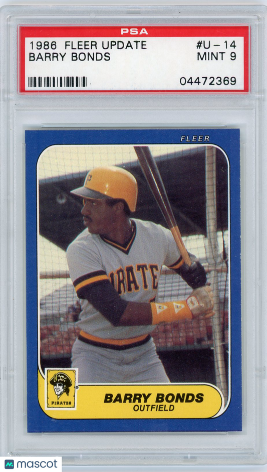 1986 Fleer Update Barry Bonds #U-14 PSA 9