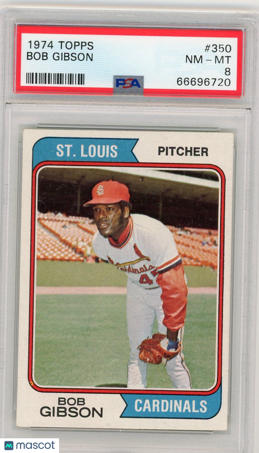 1974 Topps Bob Gibson #350 PSA 8
