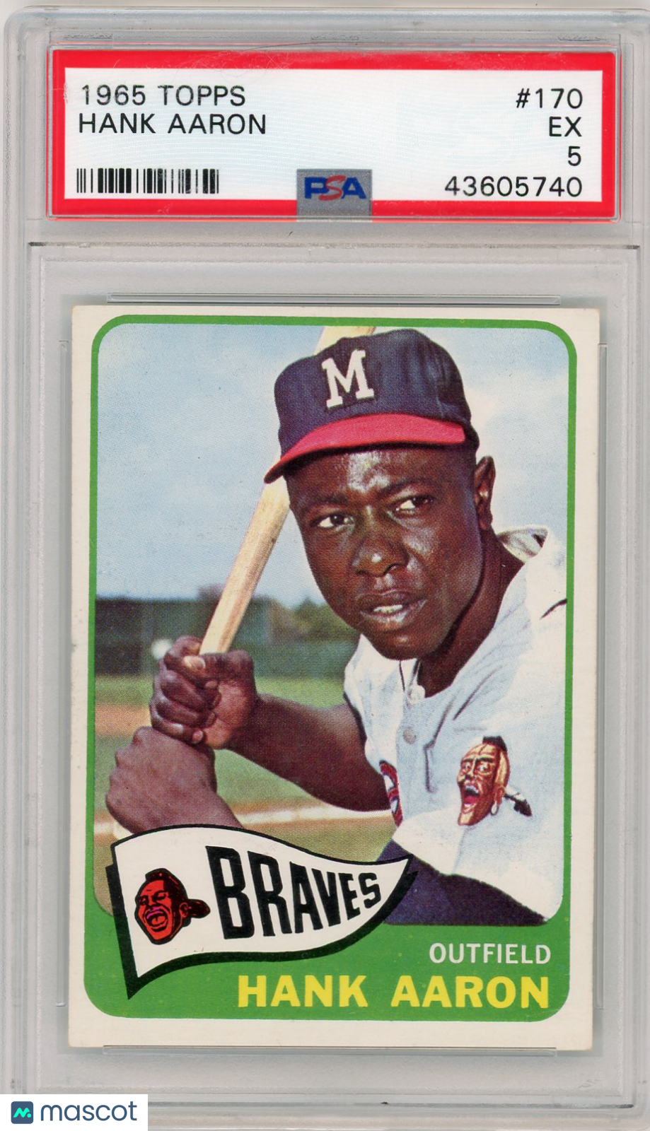 1965 Topps Hank Aaron #170 PSA 5