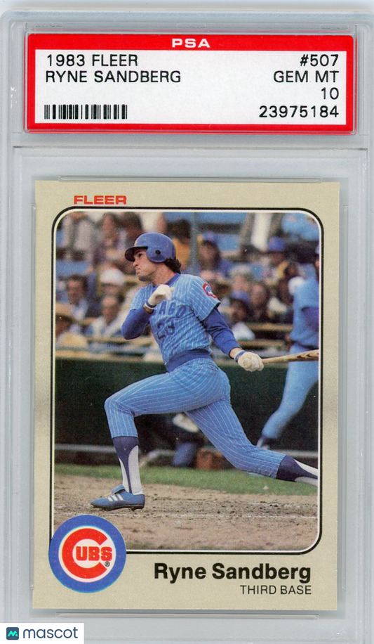 1983 Fleer Ryne Sandberg #507 PSA 10