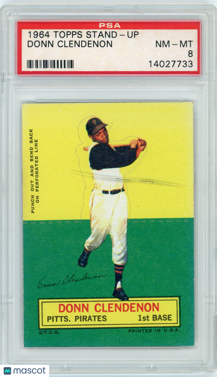 1964 Topps Stand-Up Donn Clendenon PSA 8