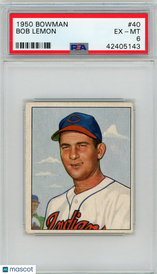 1950 Bowman Bob Lemon #40 PSA 6