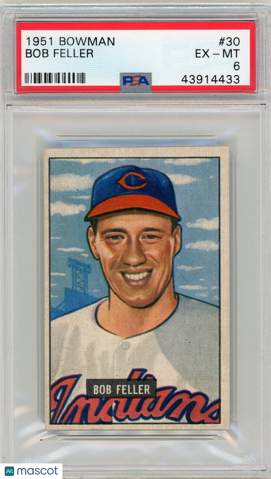 1951 Bowman Bob Feller #30 PSA 6