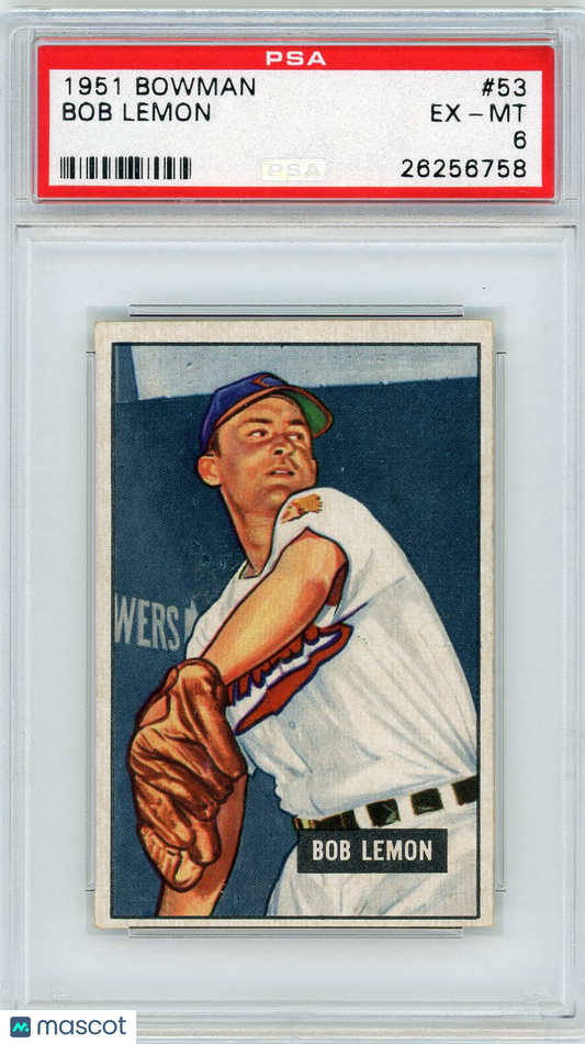 1951 Bowman Bob Lemon #53 PSA 6
