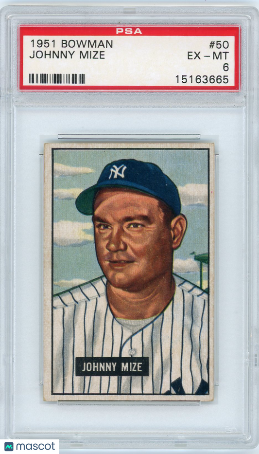 1951 Bowman Johnny Mize #50 PSA 6