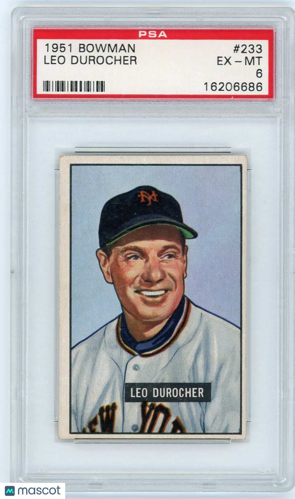 1951 Bowman Leo Durocher #233 PSA 6