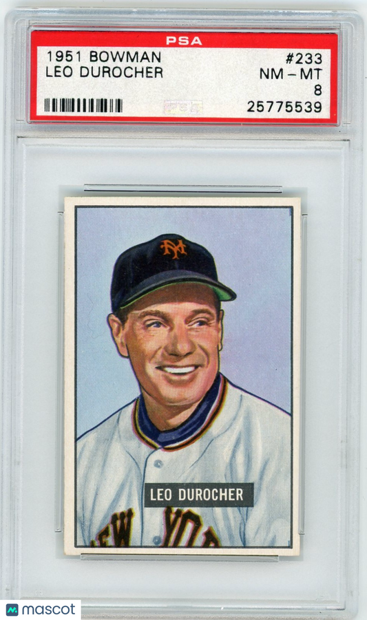 1951 Bowman Leo Durocher #233 PSA 8