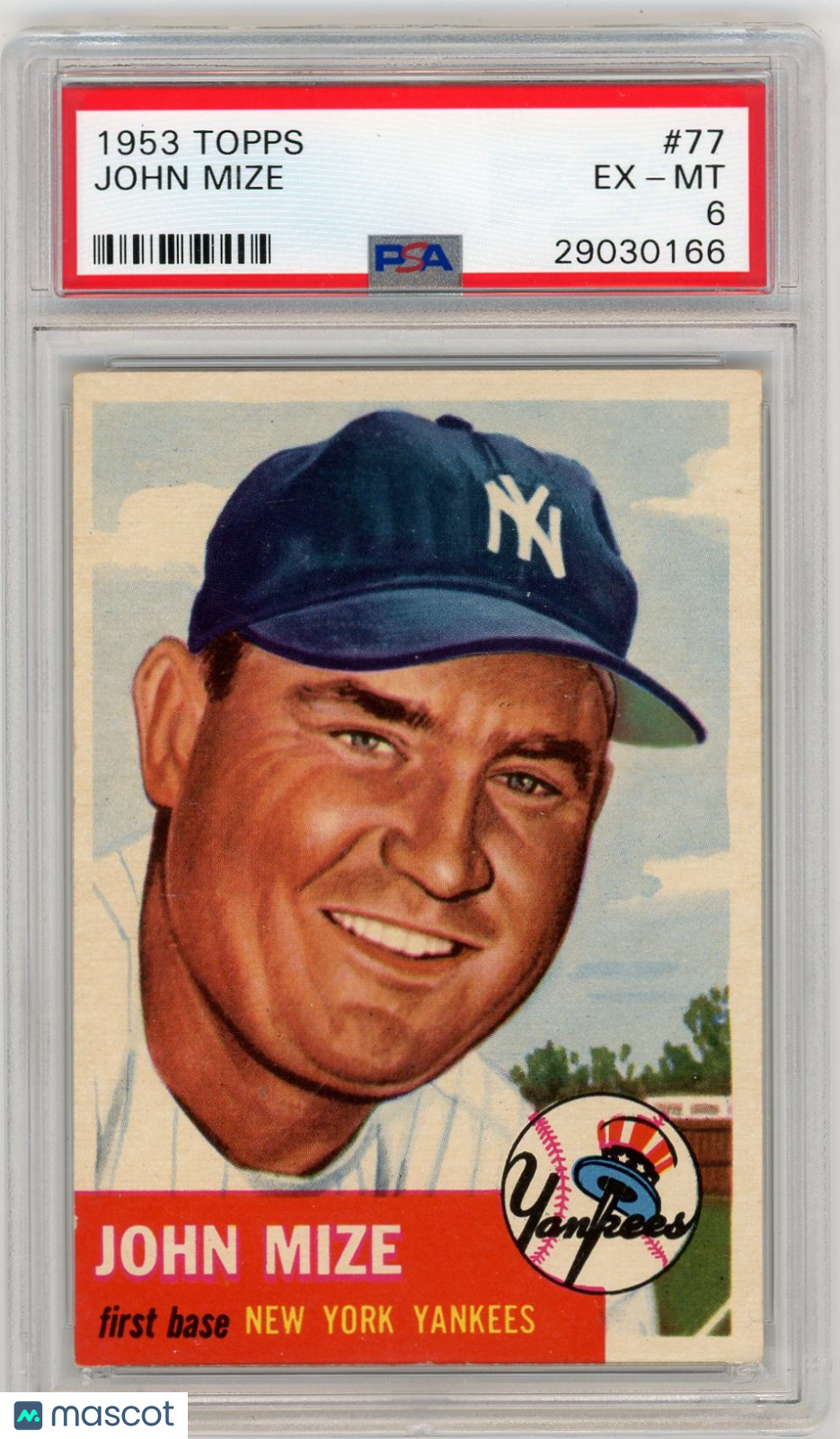 1953 Topps John Mize #77 PSA 6