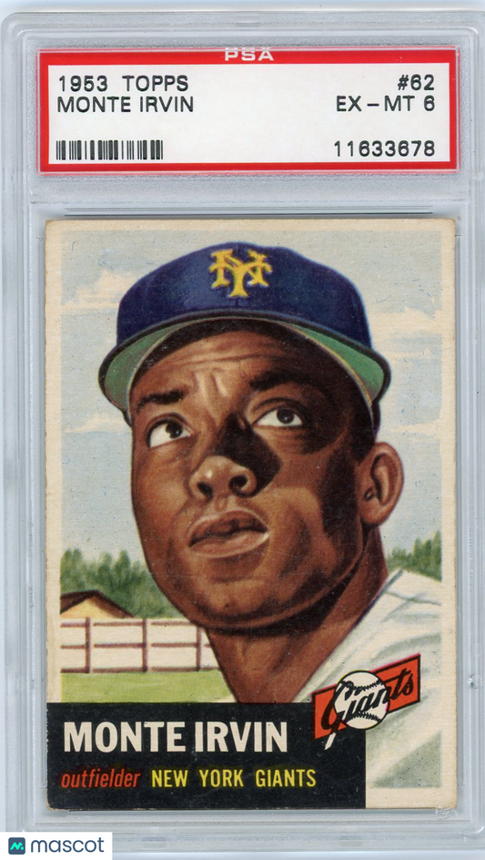 1953 Topps Monte Irvin #62 PSA 6