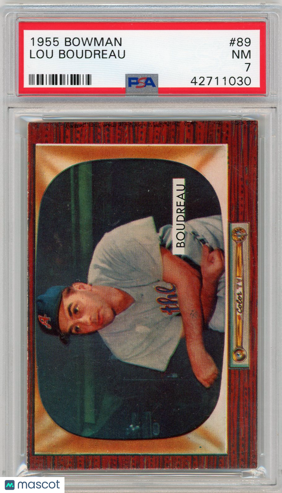 1955 Bowman Lou Boudreau #89 PSA 7