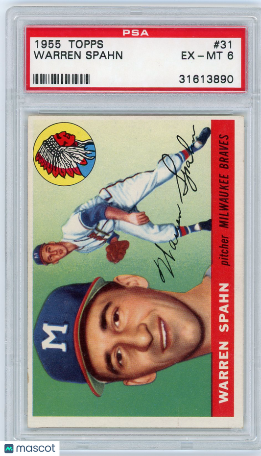 1955 Topps Warren Spahn #31 PSA 6