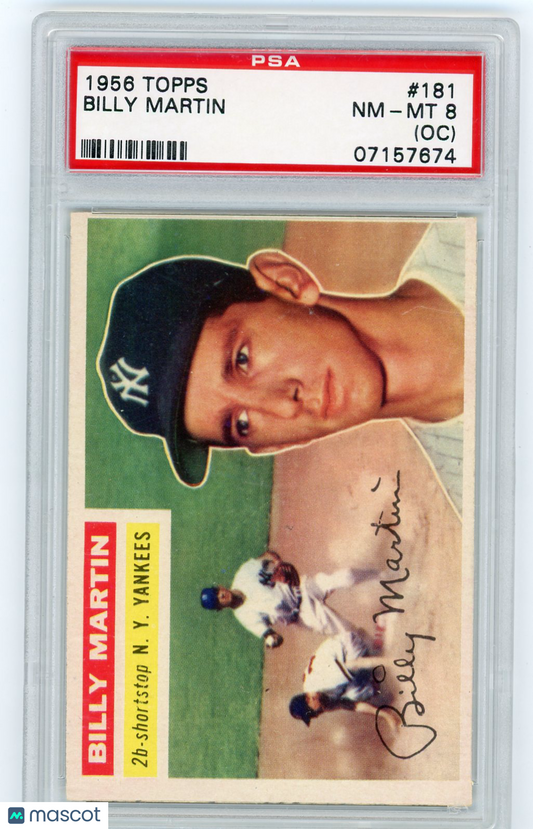 1956 Topps Billy Martin #181 PSA 8 Oc