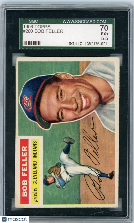 1956 Topps Bob Feller #200 SGC 5.5