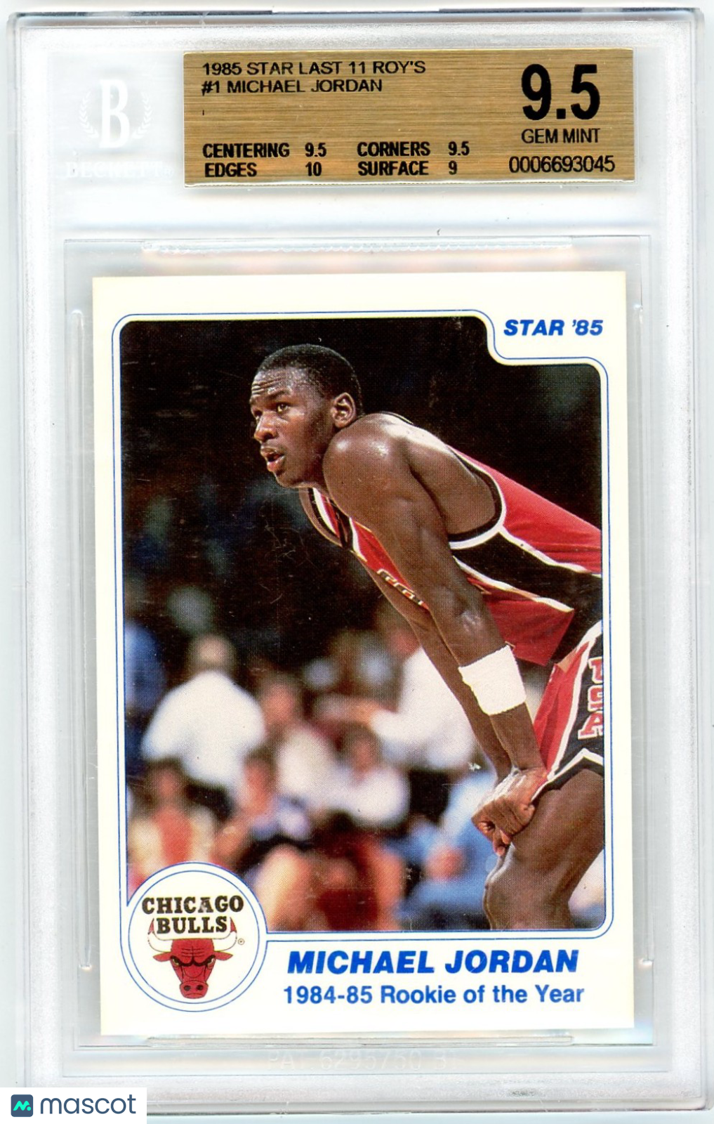 1985 Star Last 11 ROY's Michael Jordan #1 BGS 9.5