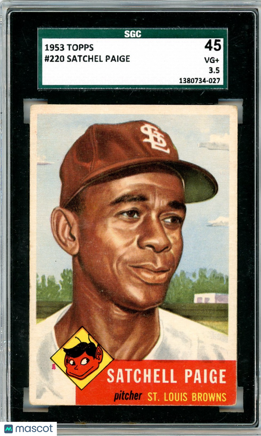 1953 Topps Satchel Paige #220 SGC 3.5