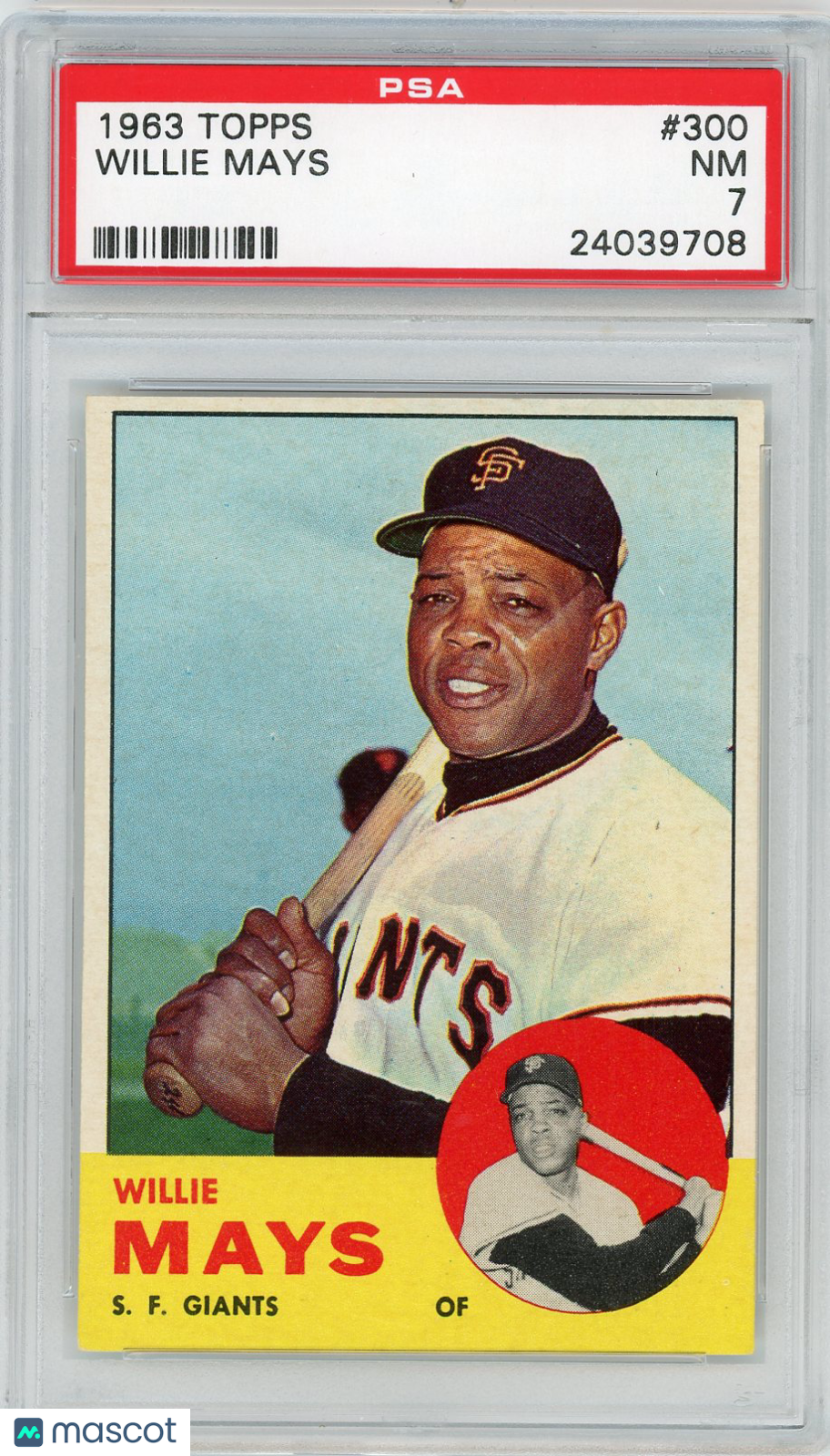 1963 Topps Willie Mays #300 PSA 7