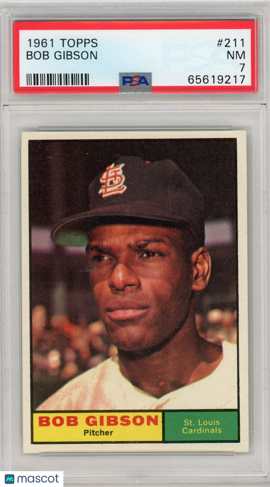 1961 Topps Bob Gibson #211 PSA 7