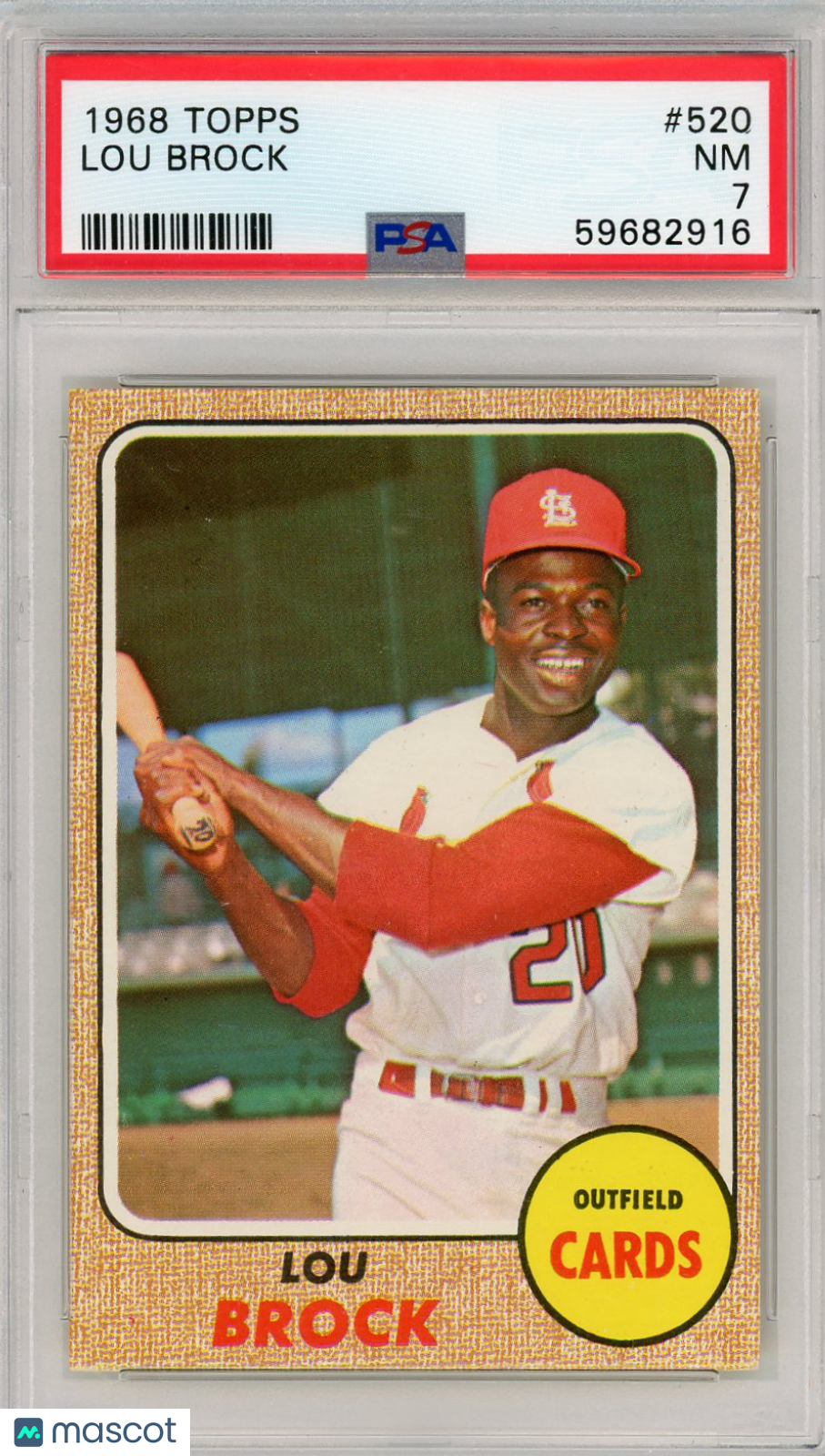 1968 Topps Lou Brock #520 PSA 7
