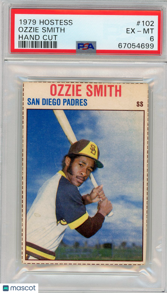 1979 Hostess Ozzie Smith #102 Hand Cut PSA 6