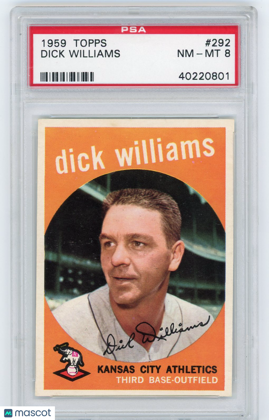 1959 Topps Dick Williams #292 PSA 8