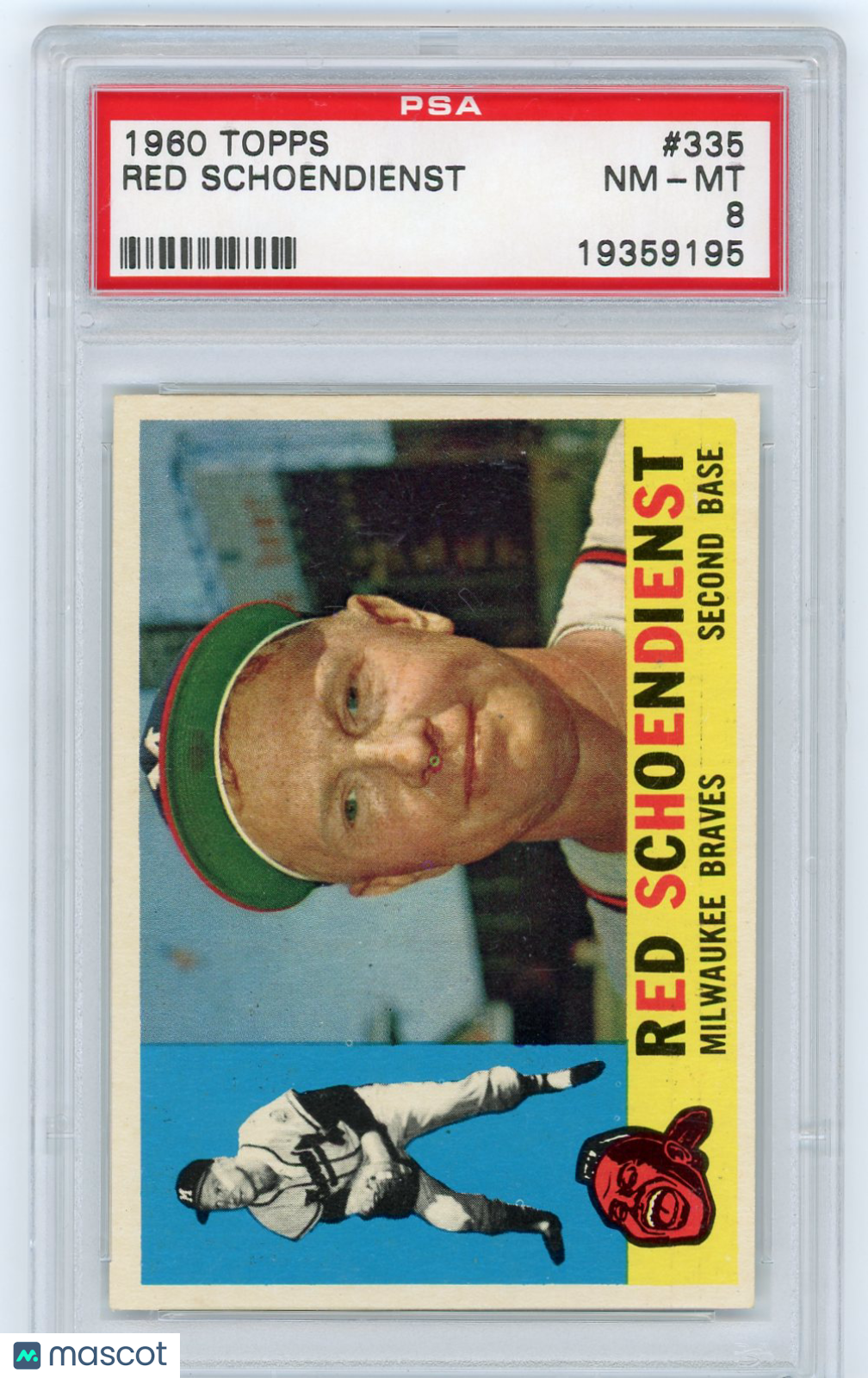 1960 Topps Red Schoendienst #335 PSA 8