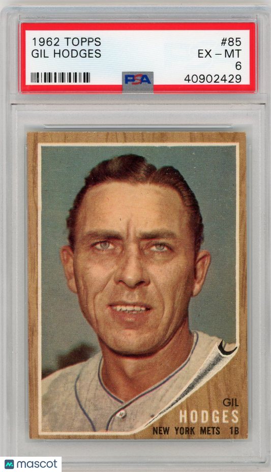1962 Topps Gil Hodges #85 PSA 6