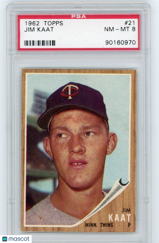 1962 Topps Jim Kaat #21 PSA 8