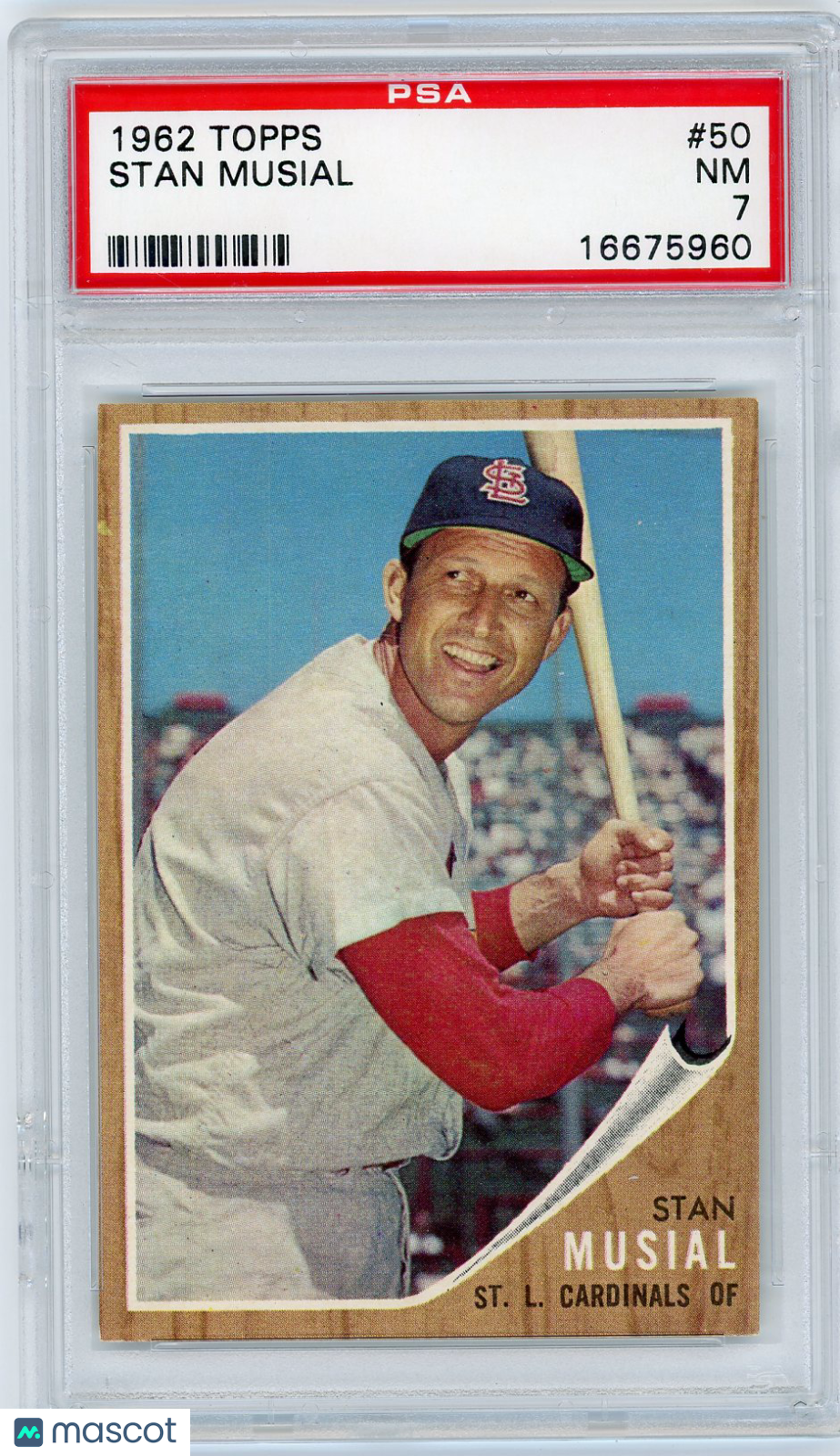 1962 Topps Stan Musial #50 PSA 7