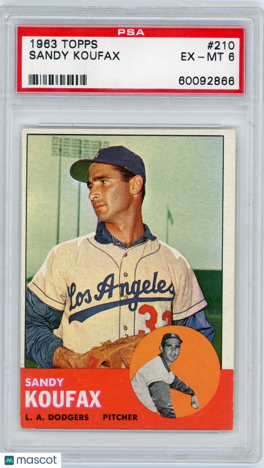 1963 Topps Sandy Koufax #210 PSA 6