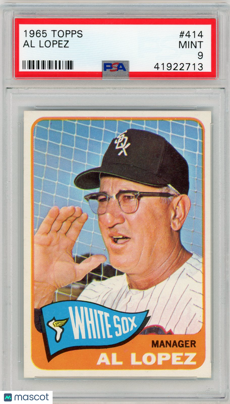 1965 Topps Al Lopez #414 PSA 9