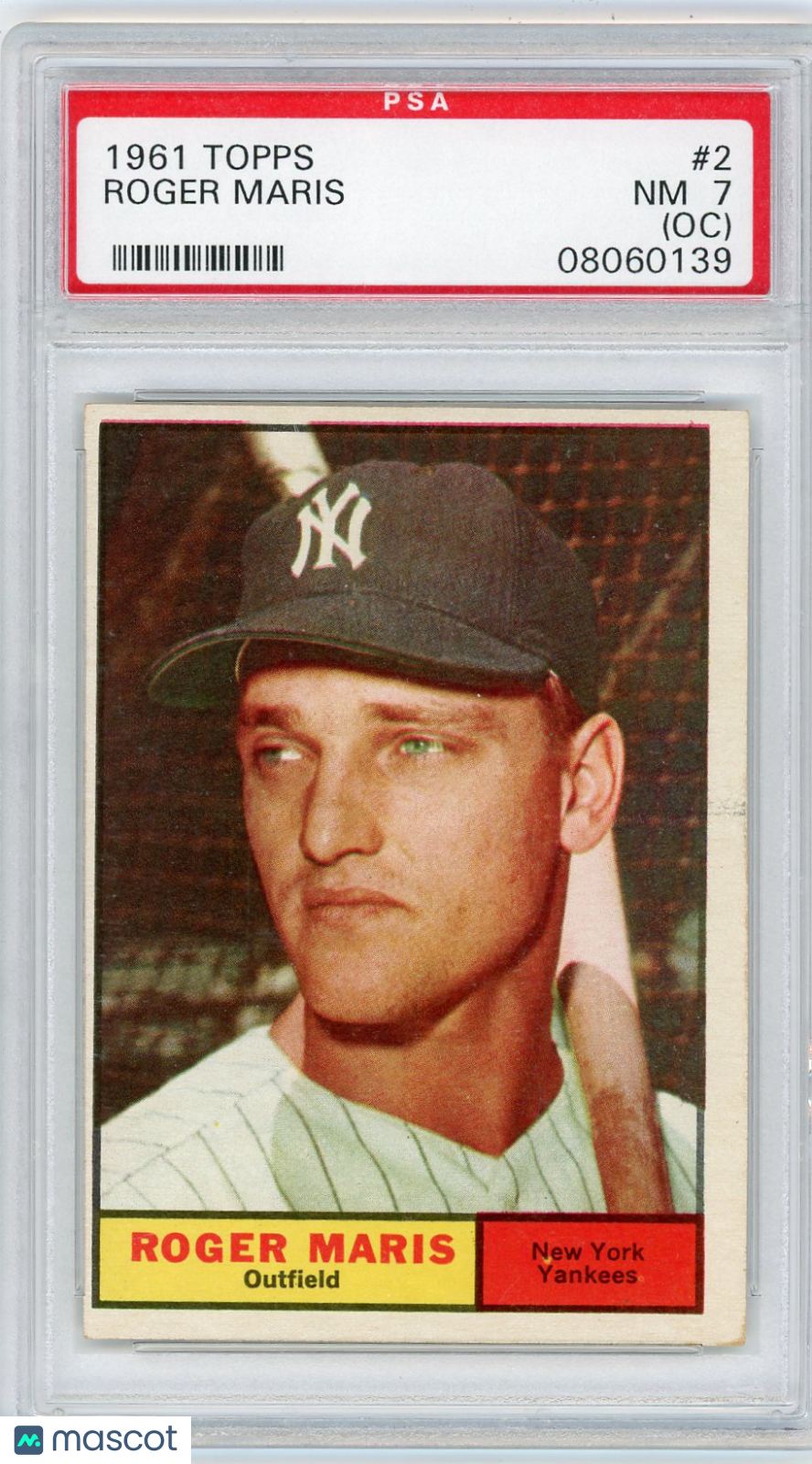 1961 Topps Roger Maris #2 PSA 7 Oc