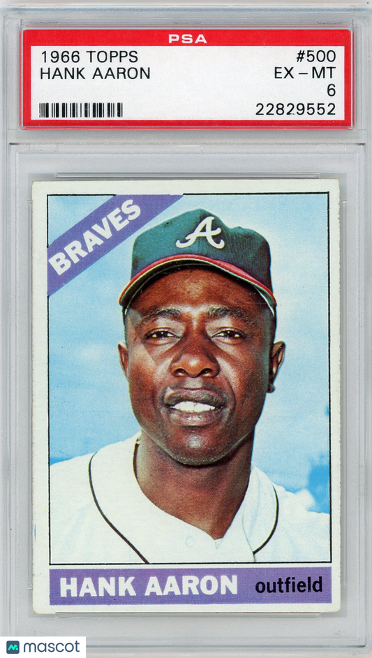 1966 Topps Hank Aaron #500 PSA 6