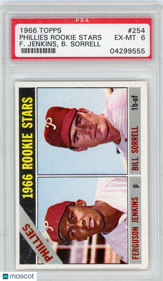 1966 Topps Phillies Rookies #254 F. Jenkins B. Sorrell PSA 6