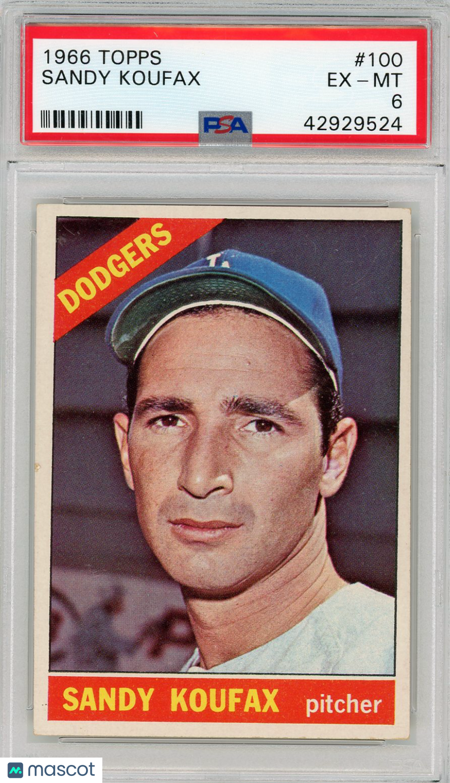 1966 Topps Sandy Koufax #100 PSA 6
