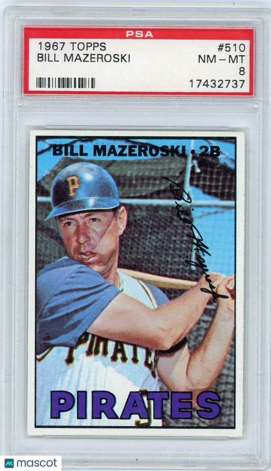 1967 Topps Bill Mazeroski #510 PSA 8