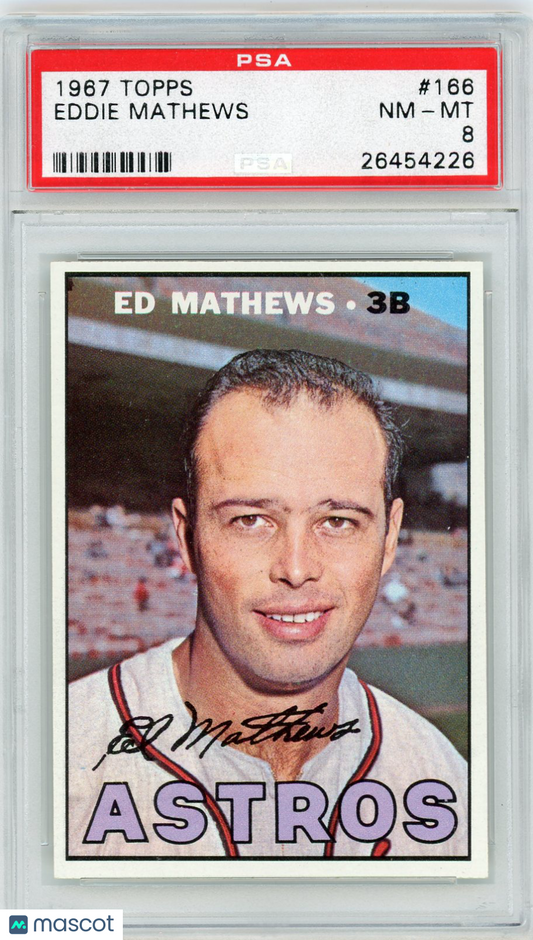 1967 Topps Eddie Mathews #166 PSA 8