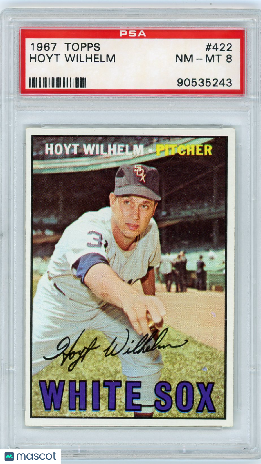 1967 Topps Hoyt Wilhelm #422 PSA 8