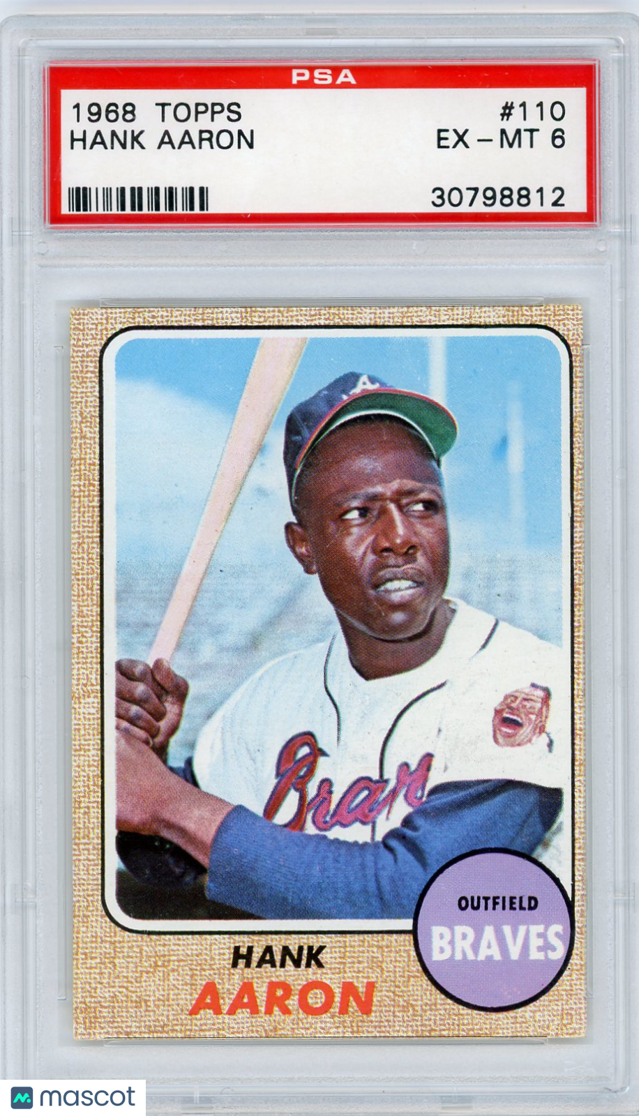 1968 Topps Hank Aaron #110 PSA 6